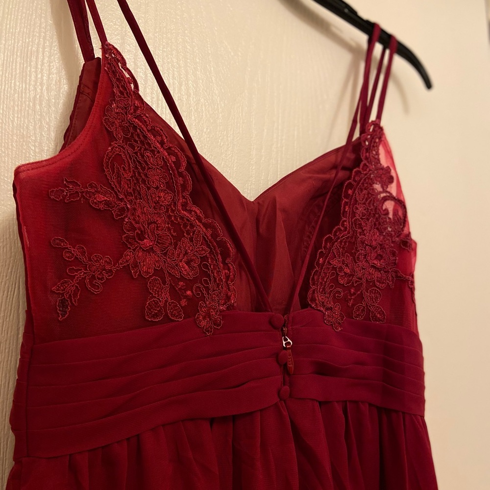 Burgundy bridesmaids dress